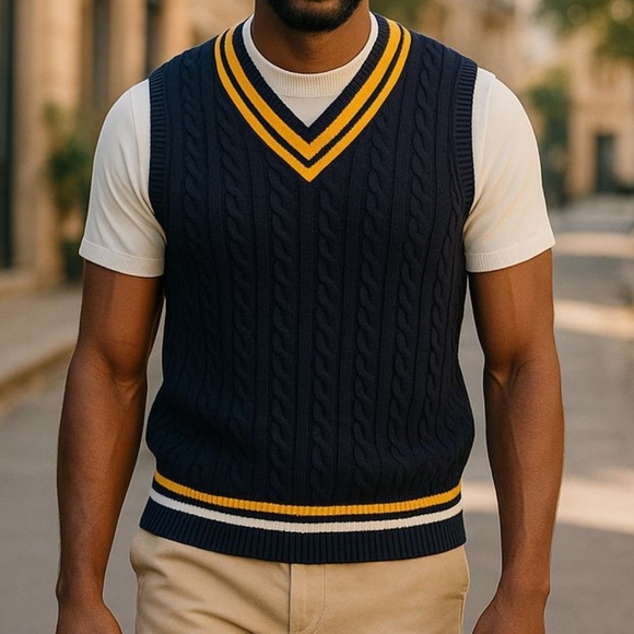Brooke V Neck Sweater Vest - Crystal